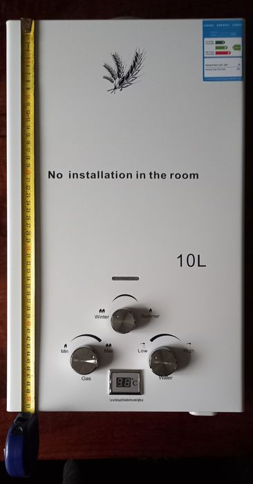 Газов проточен бойлер 6,8,10,16,18 литра пропан бутан-LPG