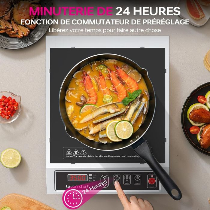 Plită cu Inducție 3500W Portabil Plită Single Timer 24h Oțel Inox – Po