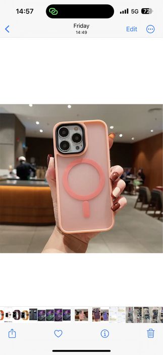 Husa Magsafe Bump Silicon Mat Iphone 14/15/16/17 Pro Max Plus Air