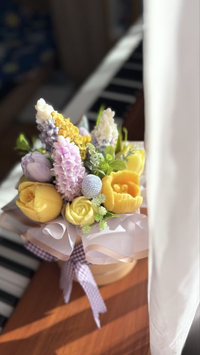 Ароматни букети - аранжировка от соев восък