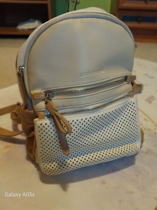 Дамска раничка в кафяво и бежово на Paolo Bocelli