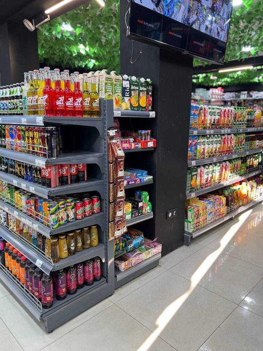 Озик овкат магазин доконлар учун россиский стеллаж oziq ovqat stellaj