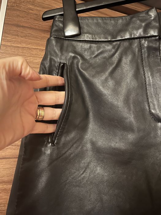 Pantaloni Mango piele naturala marimea 34