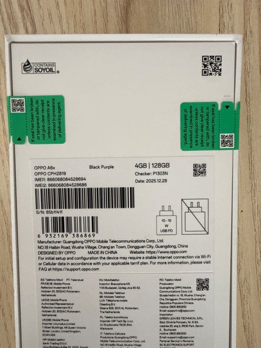 OPPO A6x нов 4GB/128GB black purple