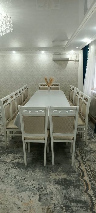 Стол со стульями-большой комплект на 18 человек