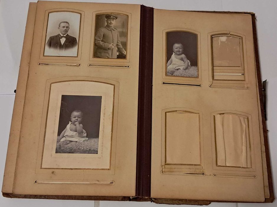 Album foto vechi cu poze cabinet Art Nouveau  1900