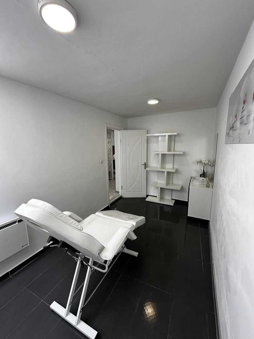 Фиксирана кушетка Sillon 180 х 60/85 х 68 см - бяла/черна