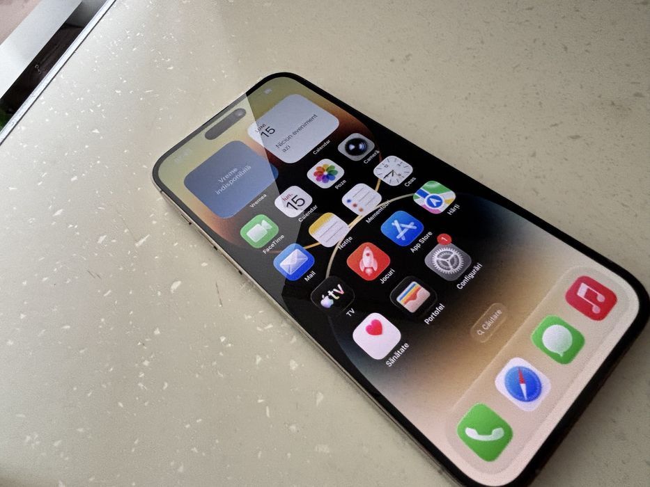 Iphone 14 pro max gold 128 gb stare buna fara defecte sau mesaje