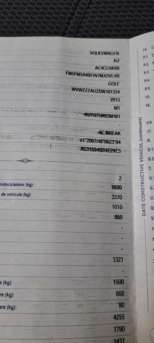 Wolkswagen golf 7 TDI