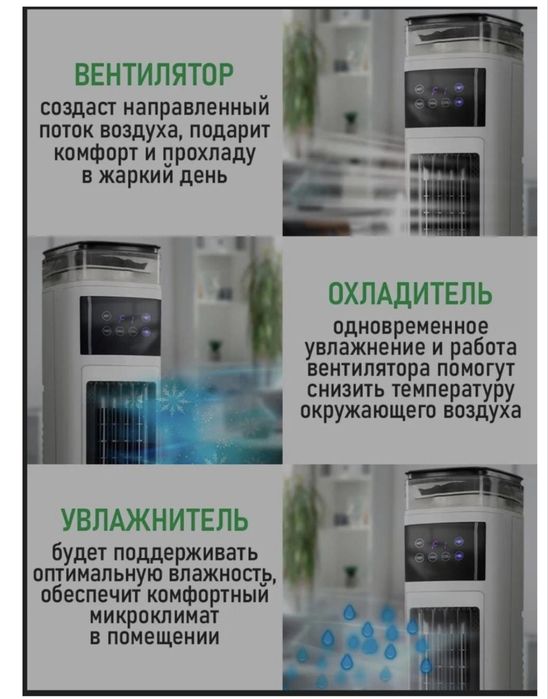 Водяной вентилятор с увлажнителем