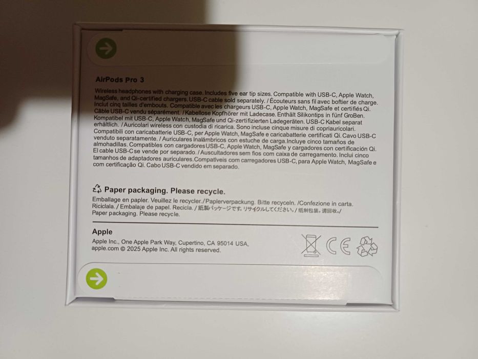 Оригинални AirPods Pro 3 с ГАРАНЦИЯ към ЕМАГ/APPLE