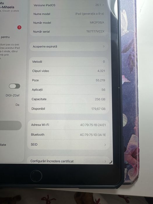 Ipad 9th 10.2 inch 2021 256 gb