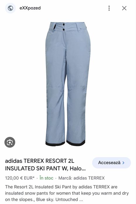 Pantaloni Ski / Outdoor Adidas Terrex Resort 2 ( marime S / 36 ) dama