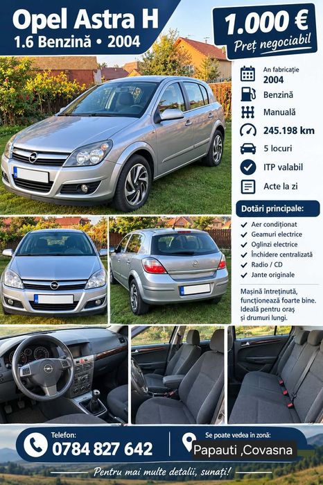 Opel astra,pret:1000 euro,negociabil