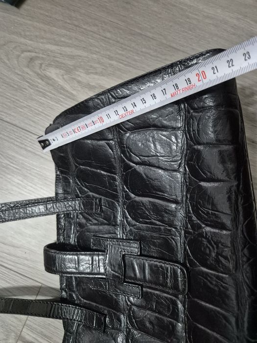 Geanta piele naturala neagra