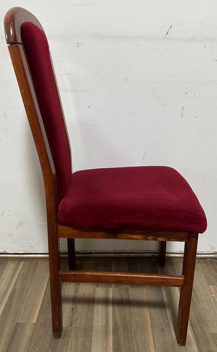 10 buc Scaun solid tapitat; Scaun cu spatar curbat