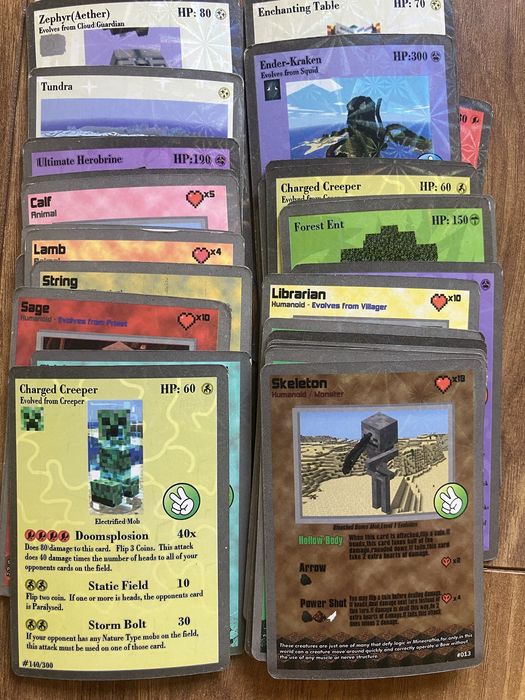 Майнкрафт карти minecraft trading game cards