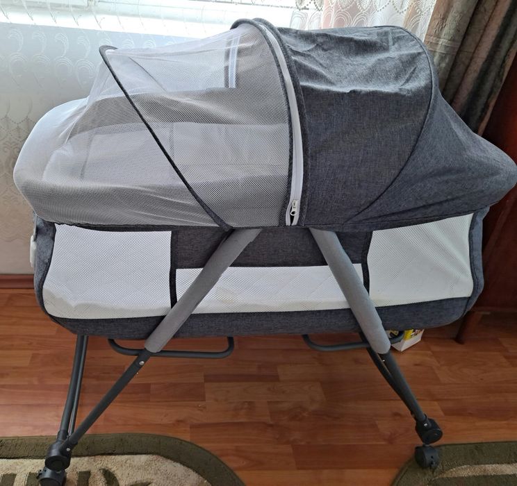 Patut pliabil Wowstep + saltea MyKids Cocos Confort II 90x50x8