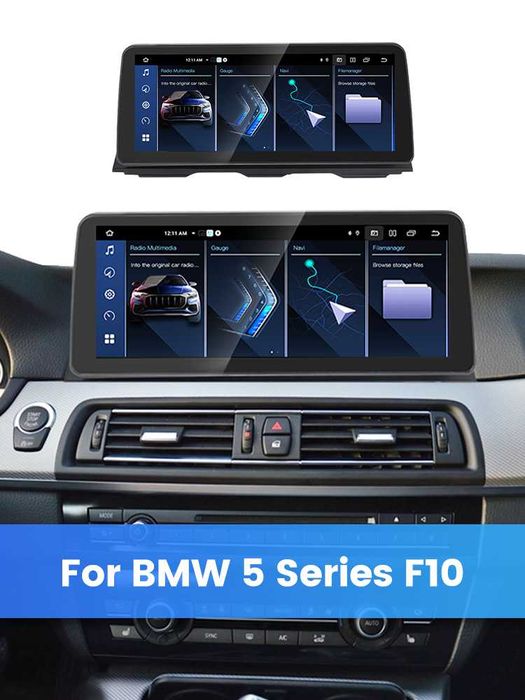 Navigatie Bmw F10 F11 F07 4/8 GB RAM Android Carplay SIM CAMERA MONTAJ