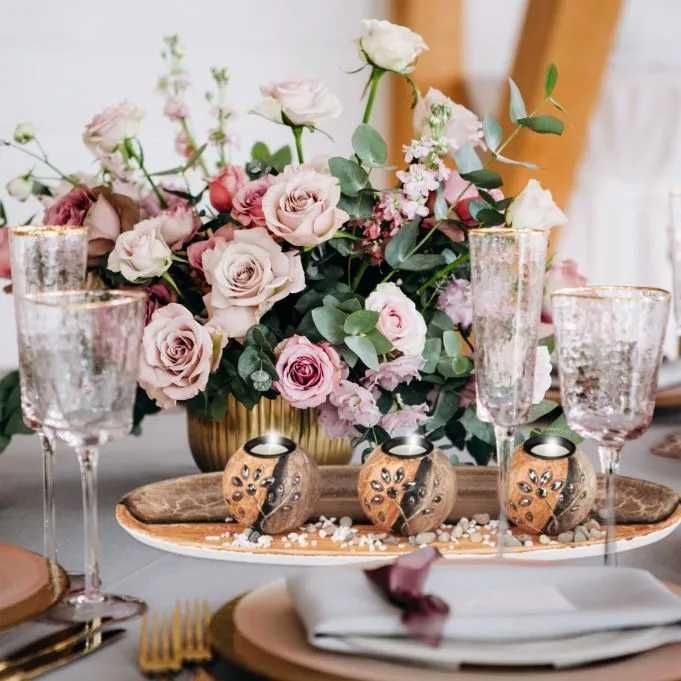 Декоративен настолен свещник Relaxdays комплект