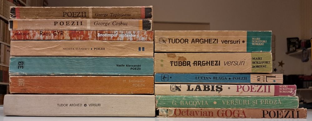 Lot 13 carti cu poezii - Eminescu | Arghezi |Alecsandri | Nichita Stanescu |Radu Gyr | Cosbuc | Bacovia anticariat