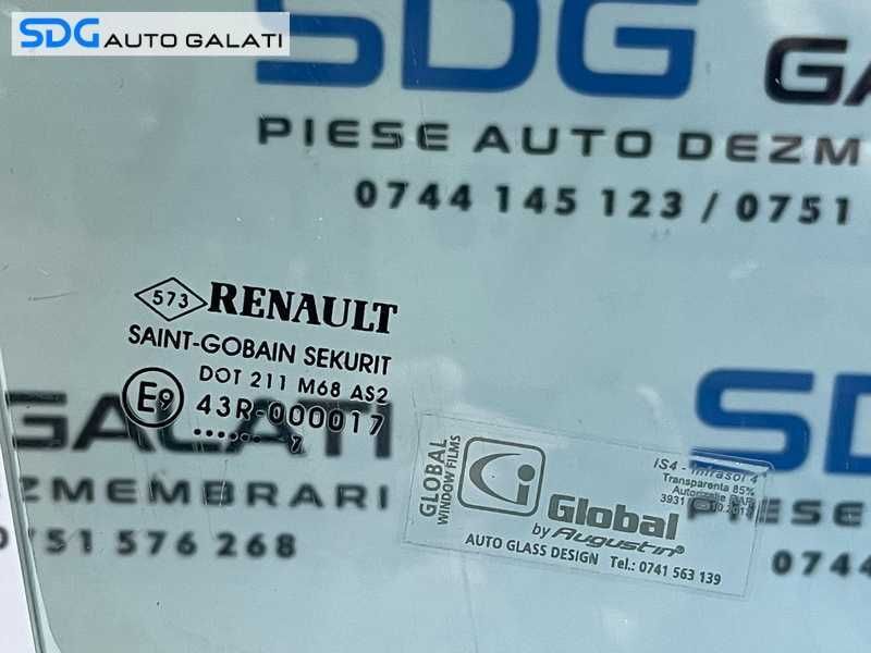 Geam Sticla Culisant Usa Portiera Dreapta Renault Megane 2 Cabrio Decapotabil 2002 - 2008