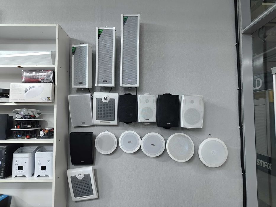 Фоновый звук/Настенные/Потолочные колонки/Динамики/Оповещение