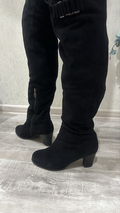 Ботфорты кожа, замша