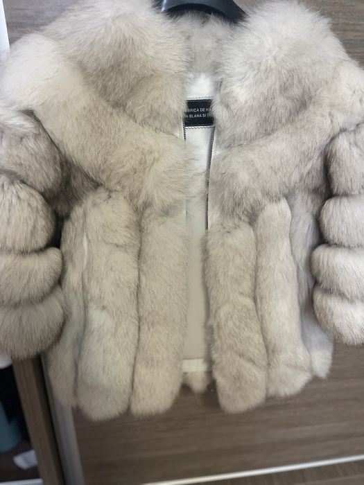 Haina scurta de blana naturala