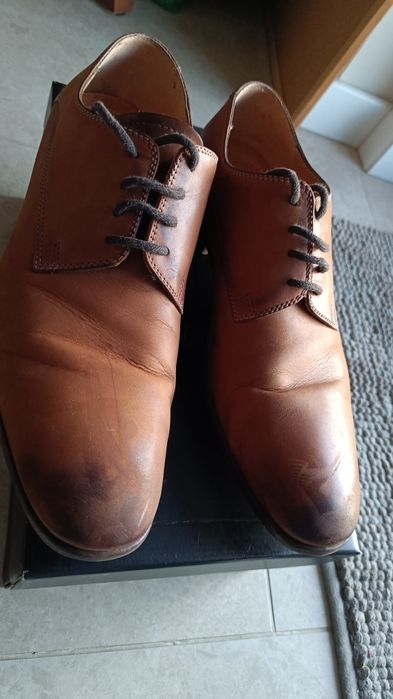 Pantofi eleganti  piele cognac barbati