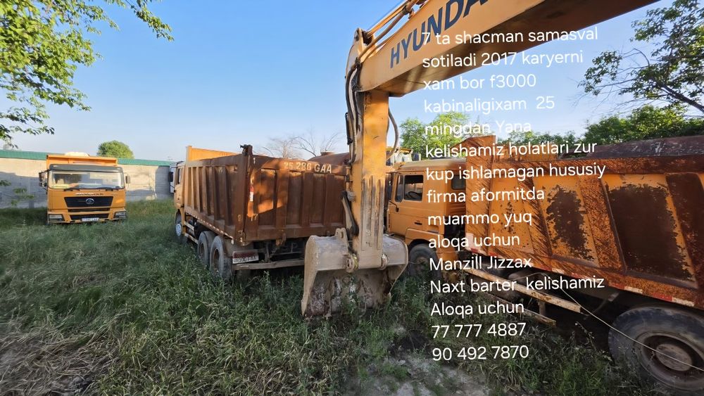 Ekskavatorlar 16 12 9m buldozer greyder va boshqa texnikalar arendaga