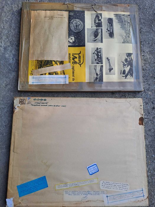 tablou acuarela tus semnat Morariu Silviu datat 1958