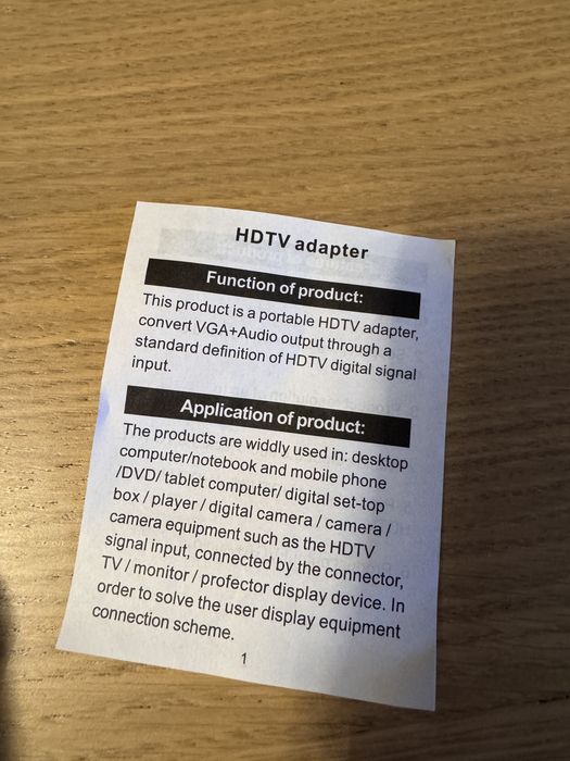 Cablu VGA-HDMI functional nou nout