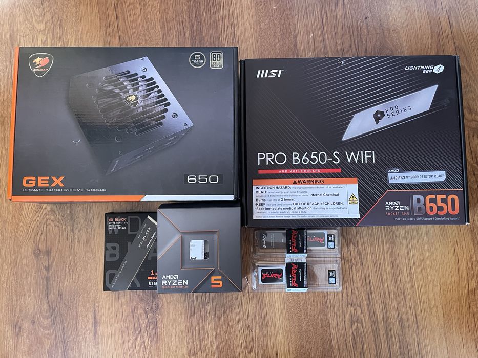 Геймърски Компютър с Гаранция! Ryzen 5 7600 Rtx 3060 16gb ddr5 2TB