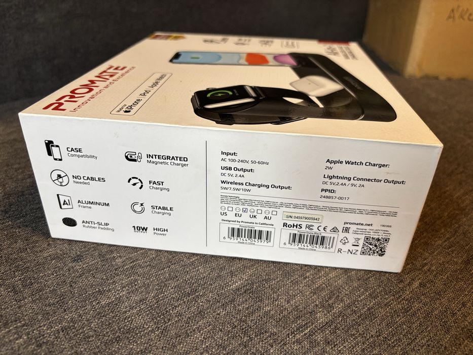 Stație de încărcare wireless iPhone, AirPods, Apple Watch