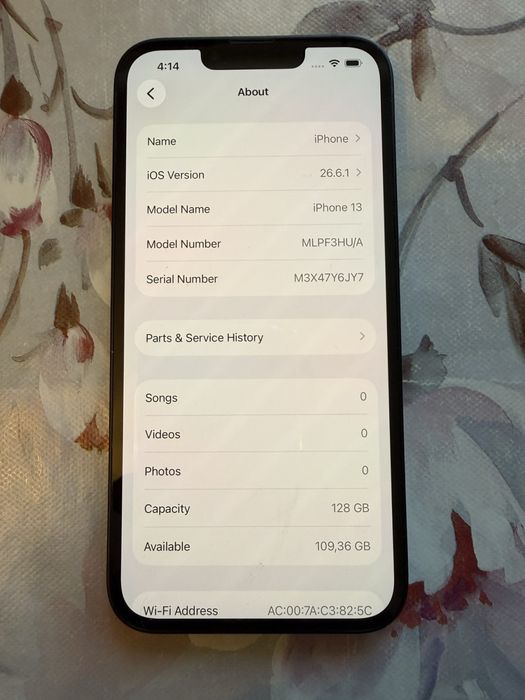 Iphone 13 128GB 100% battery