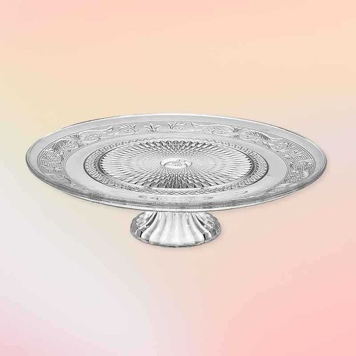 Стъклена поставка за торта с краче Ø33 см