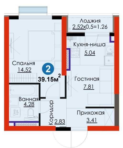 1-ком 39,15 м² | Метро Рохат | Рассрочка 21 месяц | Скидка 12% Яшнабад