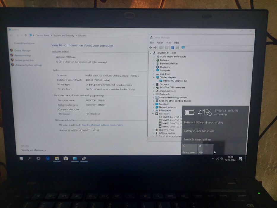 Laptop Lenovo Thinkpad i5