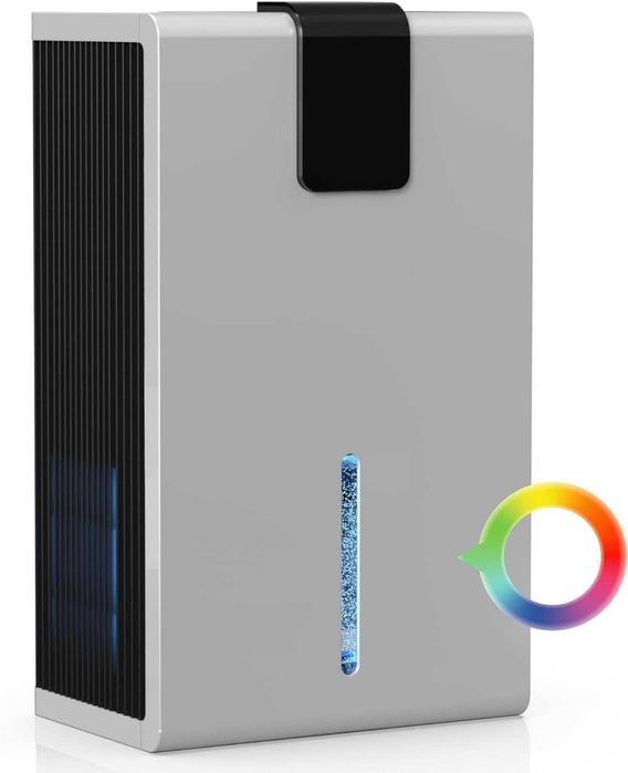 Чисто нов голям влагоуловител 2.8L (95 OZ) за помещения до 90m2 с 7-цветна LED светлина
