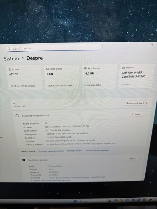 Sistem Desktop PC Gaming Nou i5 12gen 16g D5 512g Nvme RTX5050 8g