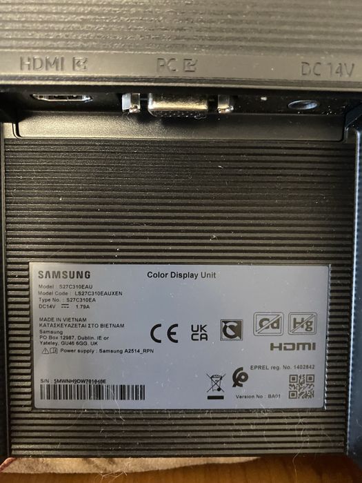 Monitor Samsung Essential 27 inch Full Hd Defect