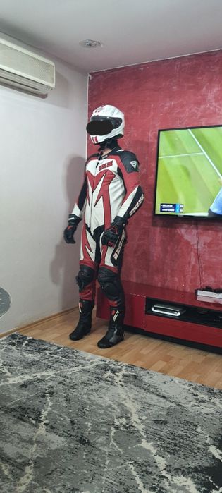 Costum combinezon moto piele IXS marimea 54