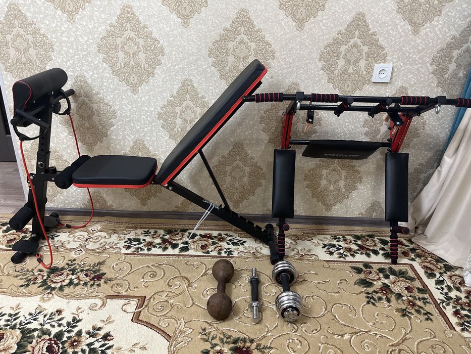 Турник,Скамья,Гантели комплект/по отдельности