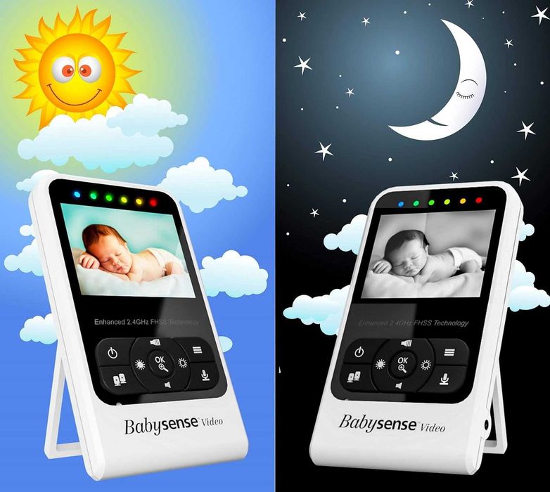 Бебефон с камера и Монитор за дишане Babysense V24R (Комплект 2в1)