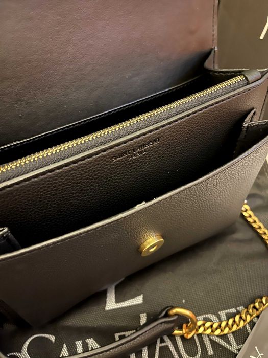 Geantă/Poșetă Yves Saint Laurent YSL Sunset black 25x17x8