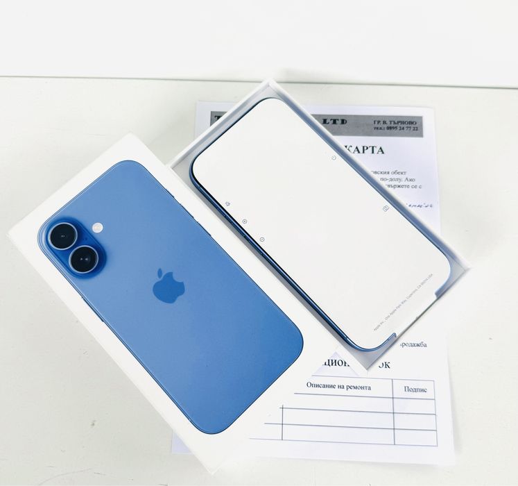 НОВ! iPhone 16 128GB Ultramarine 2г.ГАРАНЦИЯ!