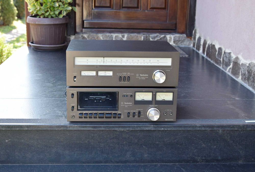 Tuner Technics ST-7300 + deck Technics RS-615 US, radio si casetofon