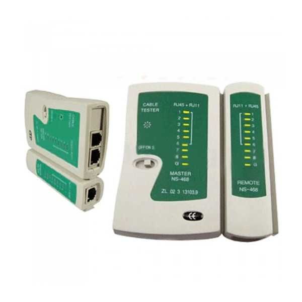 Клещи за кримпване на LAN кабел + Тестер за LAN мрежи + 50 броя клипси