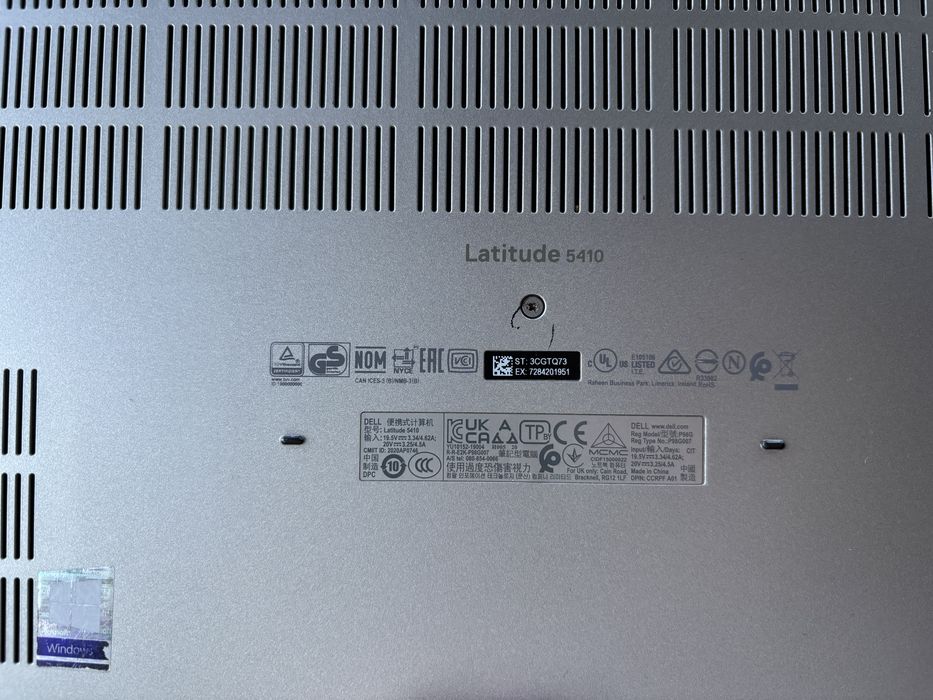 Laptop Dell Latitude 5410 – Touchscreen & SIM 4G – i5 / 4GB RAM / SSD 120GB